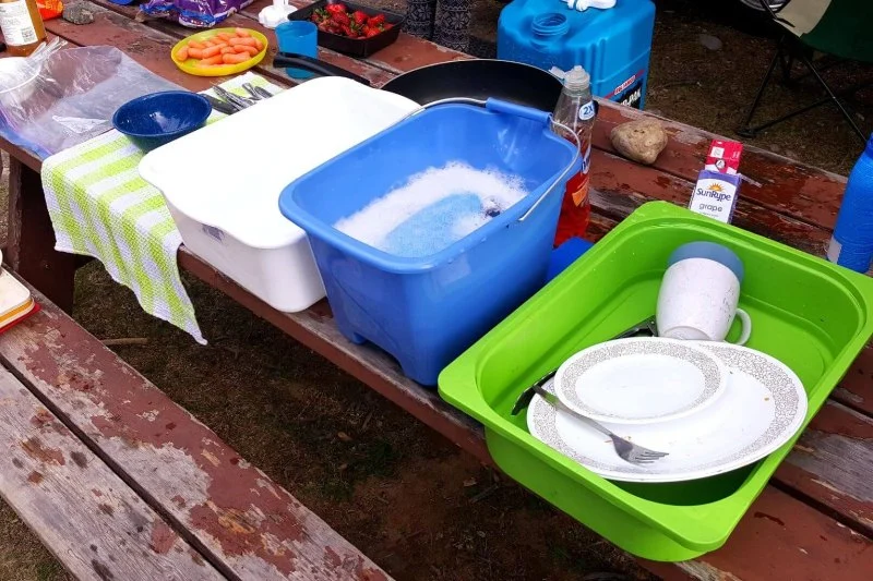 How to Clean Dishes While Camping Without Running Water