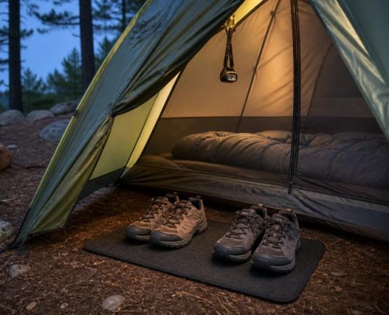 Tent Entry Organization: Shoes, Mud, Insects, and Night Access