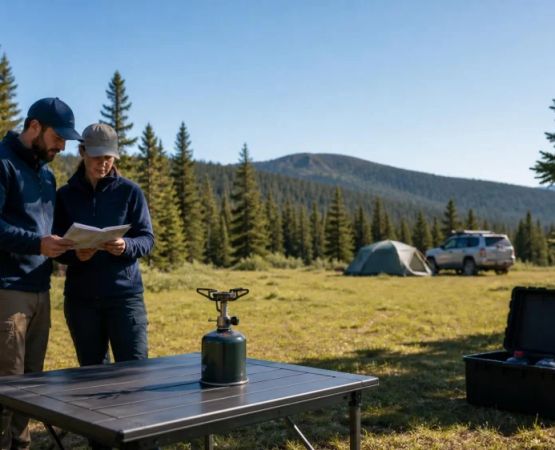 Camp Stove Setup: Fuel, Ventilation, Clearance, and Shutdown