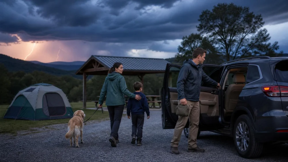 Camping Lightning Plan: Leave the Tent for Safe Shelter