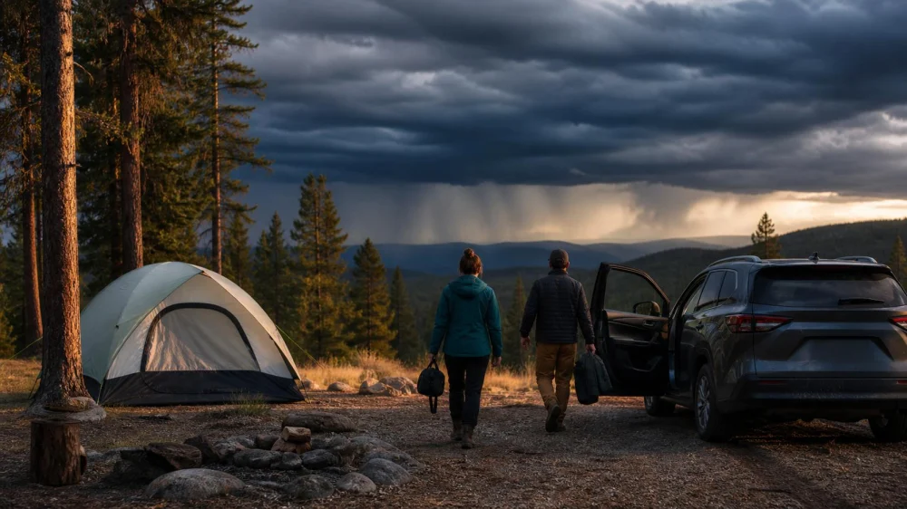 Thunderstorm at Camp: Shelter, Timing, and a Safer Exit