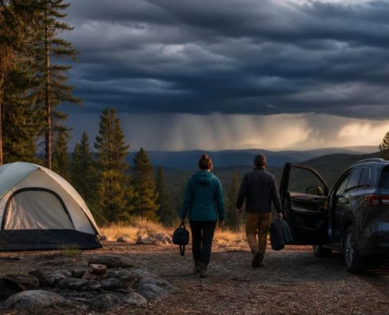 Thunderstorm at Camp: Shelter, Timing, and a Safer Exit