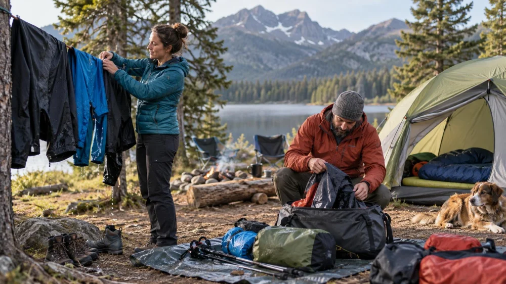 Camping Wet-Gear Routine: Separate, Dry, and Recheck