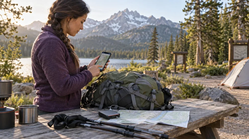 Campsite Map Screenshot: Route, Offline Access, and Backup