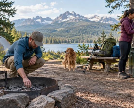 Camping Departure Check: Fire, Waste, Gear, and Route