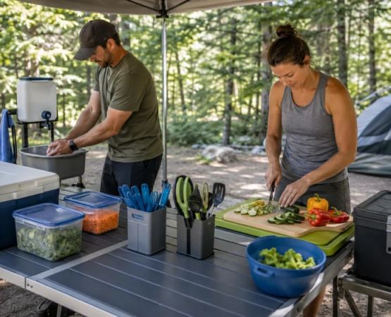 Campsite Food Prep Table: Clean Zones, Shade, and Storage