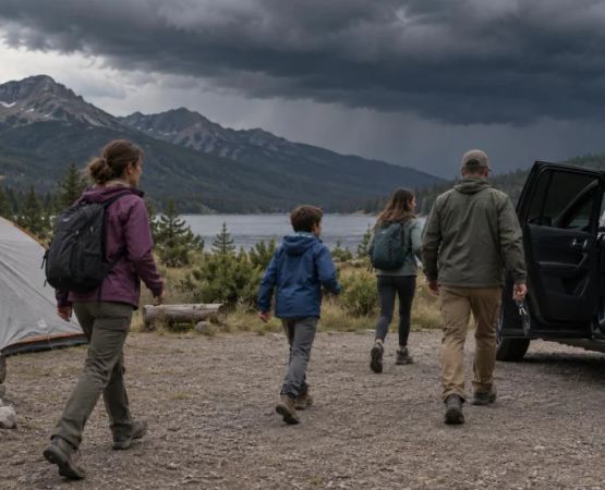 Camping Lightning Plan: Shelter, Route, and Wait Time