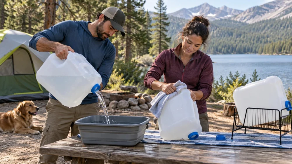 Camping Water Container Hygiene: Rinse, Dry, and Store