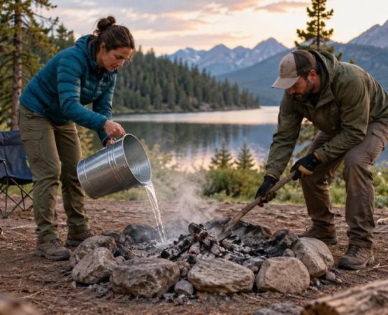 Campfire Extinguishing Record: Water, Stirring, and Check