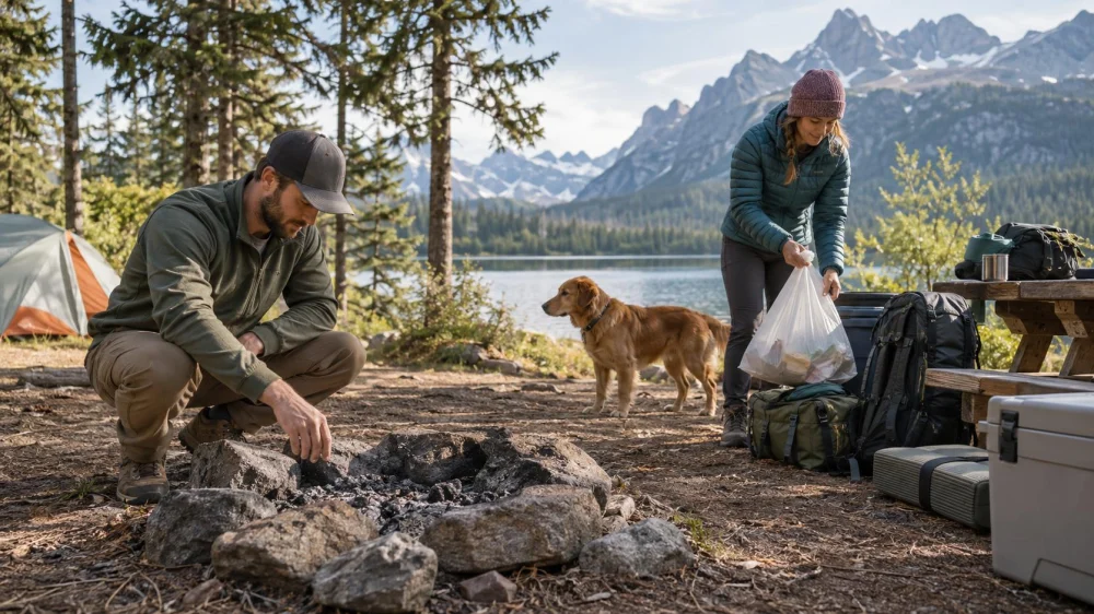 Camping Departure Check: Fire, Waste, Gear, and Route